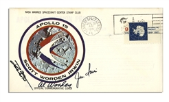 Apollo 15 Crew-Signed NASA Insurance Cover -- From Al Wordens Personal Collection, and Also With His Signed COA