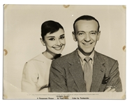 Vintage Photo of Fred Astaire & Audrey Hepburn -- Promoting Their 1957 Musical Film Funny Face