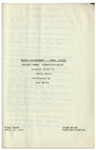 Moe Howard's Personally Owned Script for The Three Stooges 1954 Film ''Musty Musketeers''