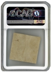 Fabric Swatch From the Wright Flyer, Flown at Kitty Hawk During the First Flight on 17 December 1903 -- Encapsulated by CAG