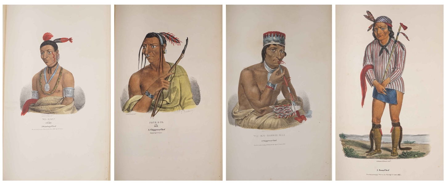 Complete Set of 80 Hand-Colored Lithographs of ''The Aboriginal Port Folio'' by James Otto Lewis From 1835-1838 -- Extremely Scarce Complete Set