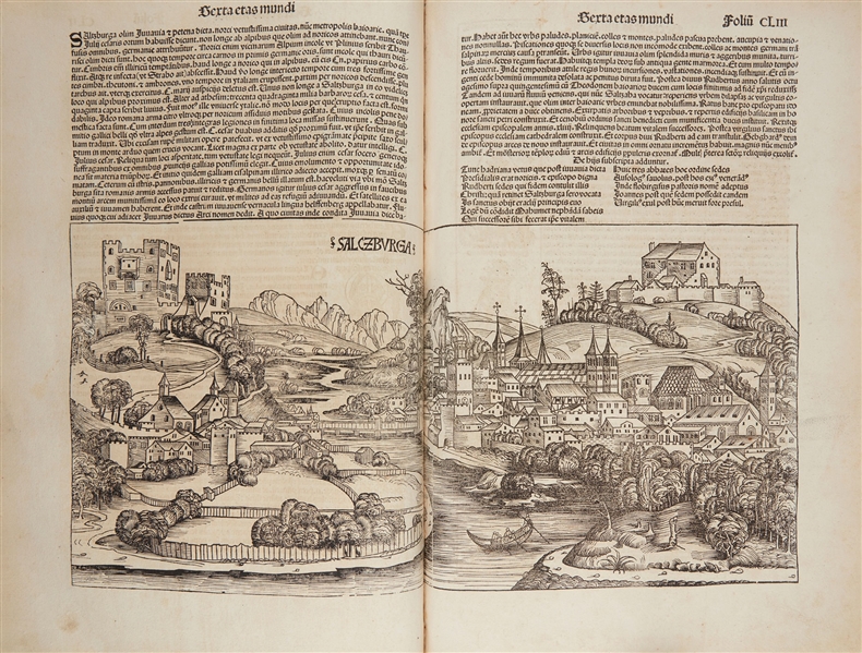 Scarce 1493 First Edition of Nuremberg Chronicle, the Lavishly Illustrated High Point of Printing in the Age of Incunable, Published Shortly After the Gutenberg Bible