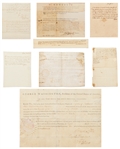 Extraordinary Lot of Early Presidential & Historical Signed Manuscripts: Two by George Washington as President, Thomas Jefferson, John Hancock From 1776, Three by Alexander Hamilton, Lafayette, Etc.