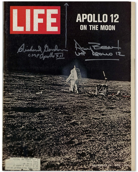 Richard Gordon and Alan Bean Signed ''LIFE'' Magazine Featuring the Apollo 12 Mission -- With JSA COA