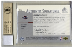 LeBron James Signed 2003-04 Upper Deck Signature Edition Card, James' Rookie Year -- Beckett Graded 9.5 for Card & 9 for Autograph