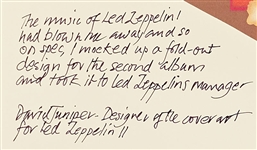 David Juniper Signed ''Led Zeppelin II'' Album -- ''The music of Led Zeppelin I had blown me away...''