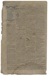 Important Newspaper in the History of Judaica in America -- The 1 July 1790 Issue of the Massachusetts Spy Where President George Washington Addresses the Jewish Community of Savannah, Georgia