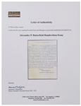 Alexander Butterfield Autograph Manuscript Signed Regarding Watergate and President Nixon's Involvement -- ''...Nixon, in my opinion, most assuredly knew about the first Watergate break-in...''