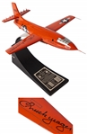 Chuck Yeager Signed Bell X-1 Model Airplane -- The Plane Yeager Piloted When He Broke the Sound Barrier in 1947