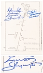 Lynyrd Skynyrd Survivors Artimus Pyle and Leslie Hawkins Signed Diagram of the 1977 Plane Crash