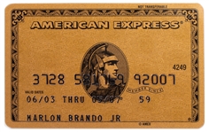 Marlon Brandos Personally Owned American Express Gold Card