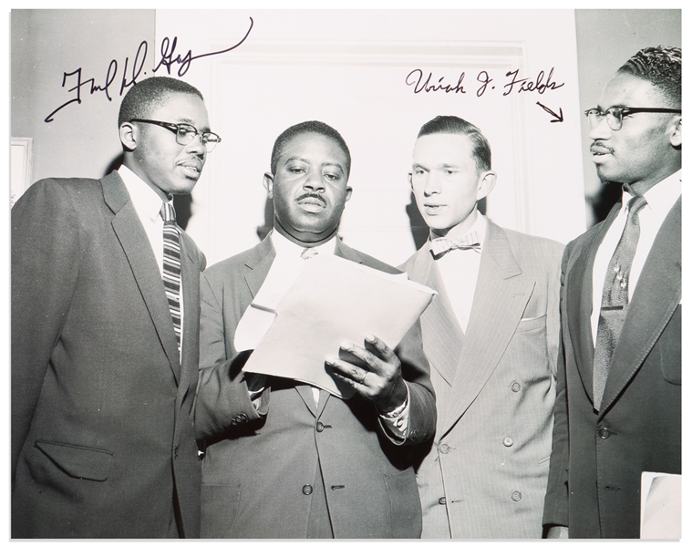 Montgomery Bus Boycott Leaders Fred Gray and Uriah Fields Signed 10'' x 8'' Photo