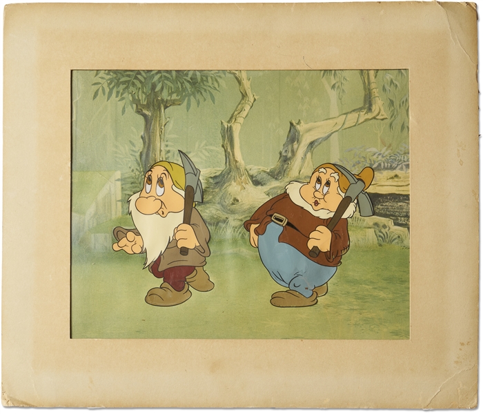 Two Large Disney Cel Set-Ups From ''Snow White and the Seven Dwarfs'' and ''Pinocchio''