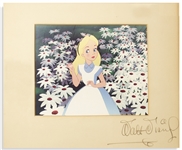 Walt Disney Signed Mat Showcasing Alice in Wonderland Dye Transfer Print