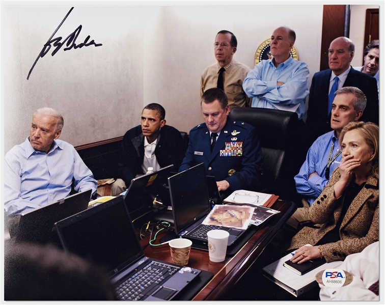 Joe Biden Signed ''Situation Room'' 10'' x 8'' Photo During the Raid on Osama bin Laden's Compound -- With PSA/DNA COA