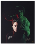 Stan Lee and Lou Ferrigno Signed 16 x 20 Photo From The Incredible Hulk