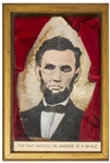 Abraham Lincoln Portrait on Whale Jawbone -- Measures 6.5 x 10.5
