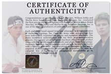 ''The Karate Kid'' Cast-Signed 14'' x 11'' Photo -- Signed by Macchio, Zabka & Kove