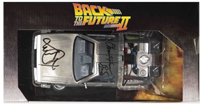 Michael J. Fox and Christopher Lloyd Signed ''Back to the Future'' Time-Traveling DeLorean