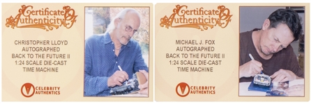 Michael J. Fox and Christopher Lloyd Signed ''Back to the Future'' Time-Traveling DeLorean