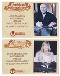 John Travolta and Olivia Newton-John Signed ''Grease'' Jacket, With Each Actor Adding Their Character's Name, Danny & Sandy