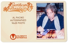 Al Pacino Signed 16'' x 20'' Photo From ''Scarface''