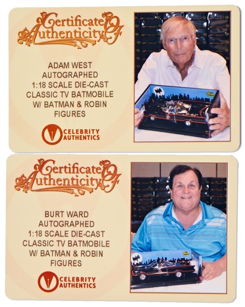 Adam West and Burt Ward Signed Batmobile