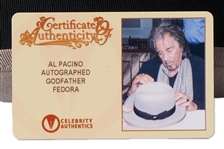 Al Pacino Signed ''Godfather'' Fedora