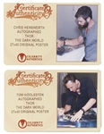 Chris Hemsworth & Tom Hiddleston Signed ''Thor'' Poster -- Measuring 27'' x 40''