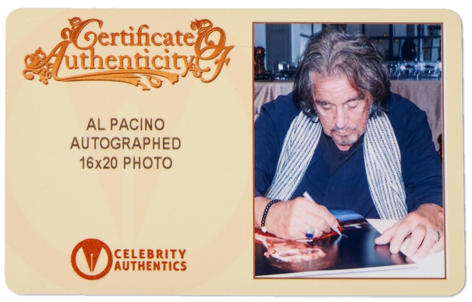 Al Pacino Signed 16'' x 20'' Photo as Tony Montana in ''Scarface''
