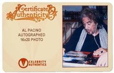 Al Pacino Signed 20'' x 16'' Scarface Photo -- From the Climactic Sequence