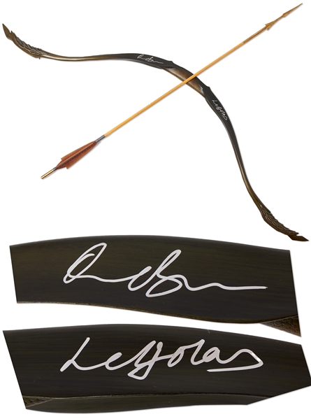Orlando Bloom Signed Longbow, His Weapon From ''The Hobbit''