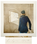 Andrew Wyeth Signed Limited Edition Collotype of The Reefer -- Large Print Measures 30.5 x 31.5
