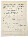 Richard Feynman Handwritten Document Regarding the Space Shuttle Challenger Disaster