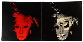 Andy Warhol Signed Art Exhibition Program -- Warhol Adds a Large Heart Symbol After His Signature