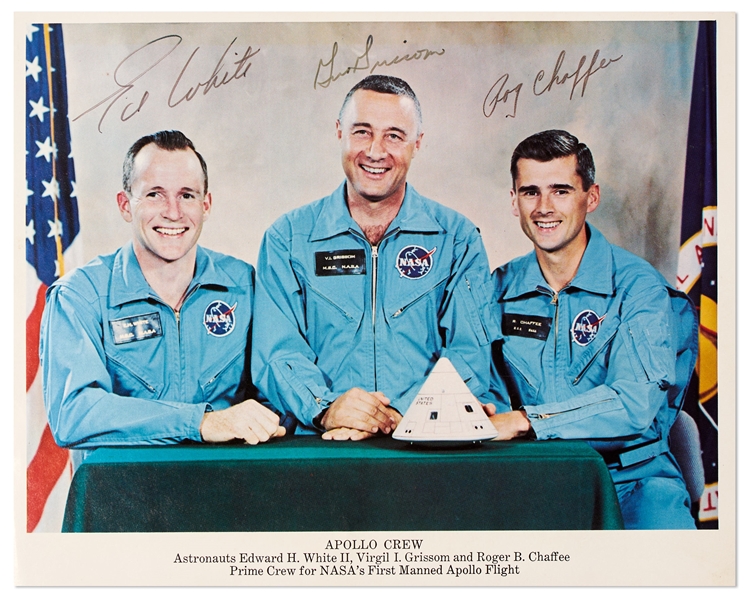 Apollo 1 Crew-Signed Photo Without Inscription -- With Steve Zarelli COA