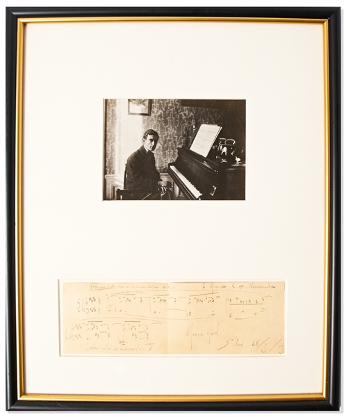 Maurice Ravel Signed and Handwritten Musical Quotation for ''Valses Nobles et Sentimentales''