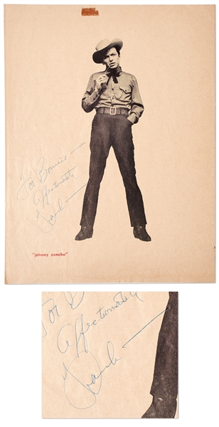 Frank Sinatra Signed Magazine Photo as ''Johnny Concho'' -- Measures 9.25'' x 12.25''