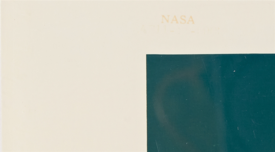 Apollo 11 ''Red Number'' ''Visor'' Photo Printed on ''A Kodak Paper'' -- Encapsulated by PSA, Measures 10'' x 8''