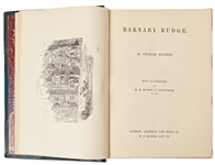 Fore-Edge Painting of Charles Dickens and Scenes from the Novel ''Barnaby Rudge''