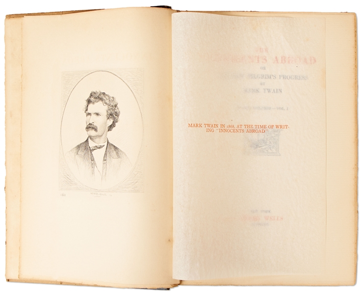 Mark Twain Signed ''The Works of Mark Twain'' -- Signed Both ''S.L. Clemens / Mark Twain'' in the First Volume