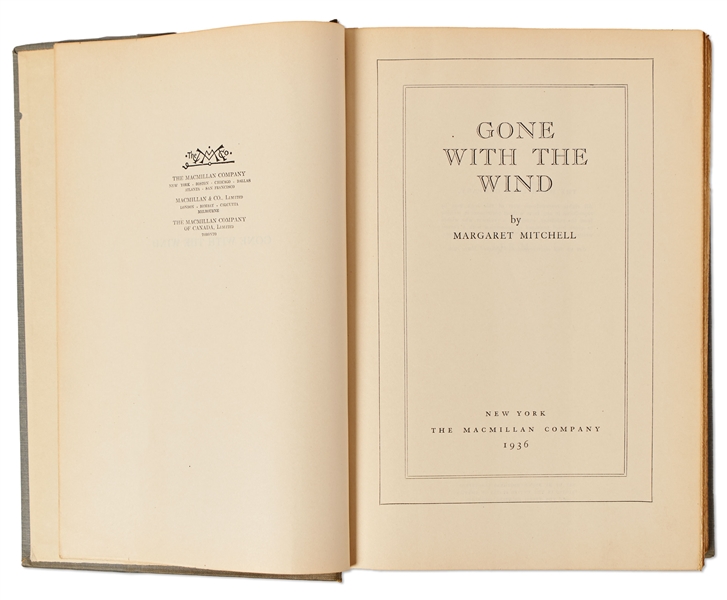 First Edition, First Printing of ''Gone With the Wind''