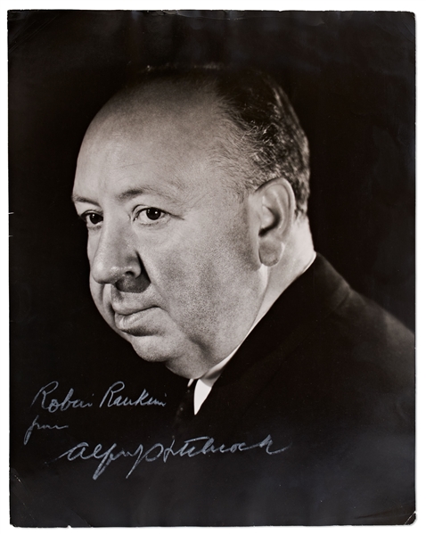 Large 11'' x 14'' Photo Signed by Alfred Hitchcock