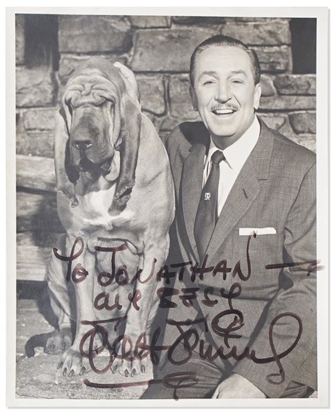 Walt Disney Signed 8'' x 10'' Photo -- With Phil Sears COA