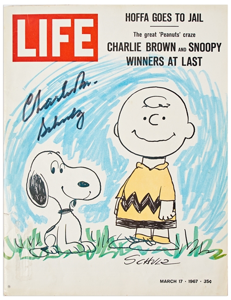 Charles Schulz Signed ''LIFE'' Magazine from 1967