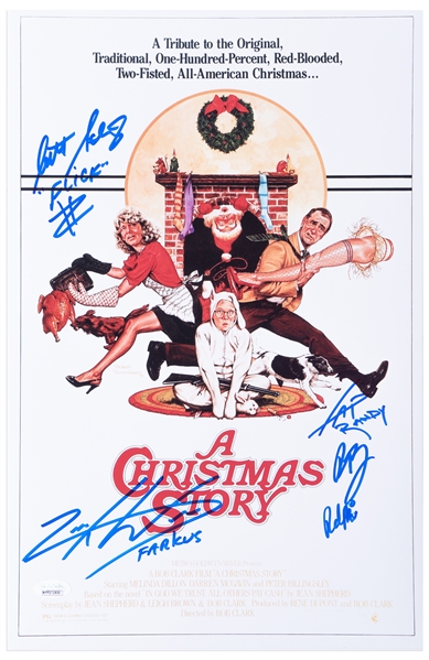 ''A Christmas Story'' Cast-Signed 11'' x 14'' Photo -- With JSA COA