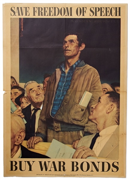 Norman Rockwell ''Four Freedoms'' Posters -- Complete Set of Four from 1943