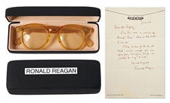 Collection of 25 Eyeglasses Belonging to U.S. Presidents & World Leaders -- Including RFK & Ronald Reagans Personal Pairs, Along with an Autograph Letter Signed by Reagan from the Early 1960s