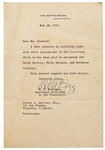Franklin D. Roosevelt Photo Signed as President -- Measuring Nearly 12'' Square