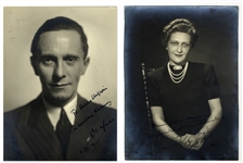 Joseph and Magda Goebbels Rare Set of Large Signed Photos, Each Dated 1941